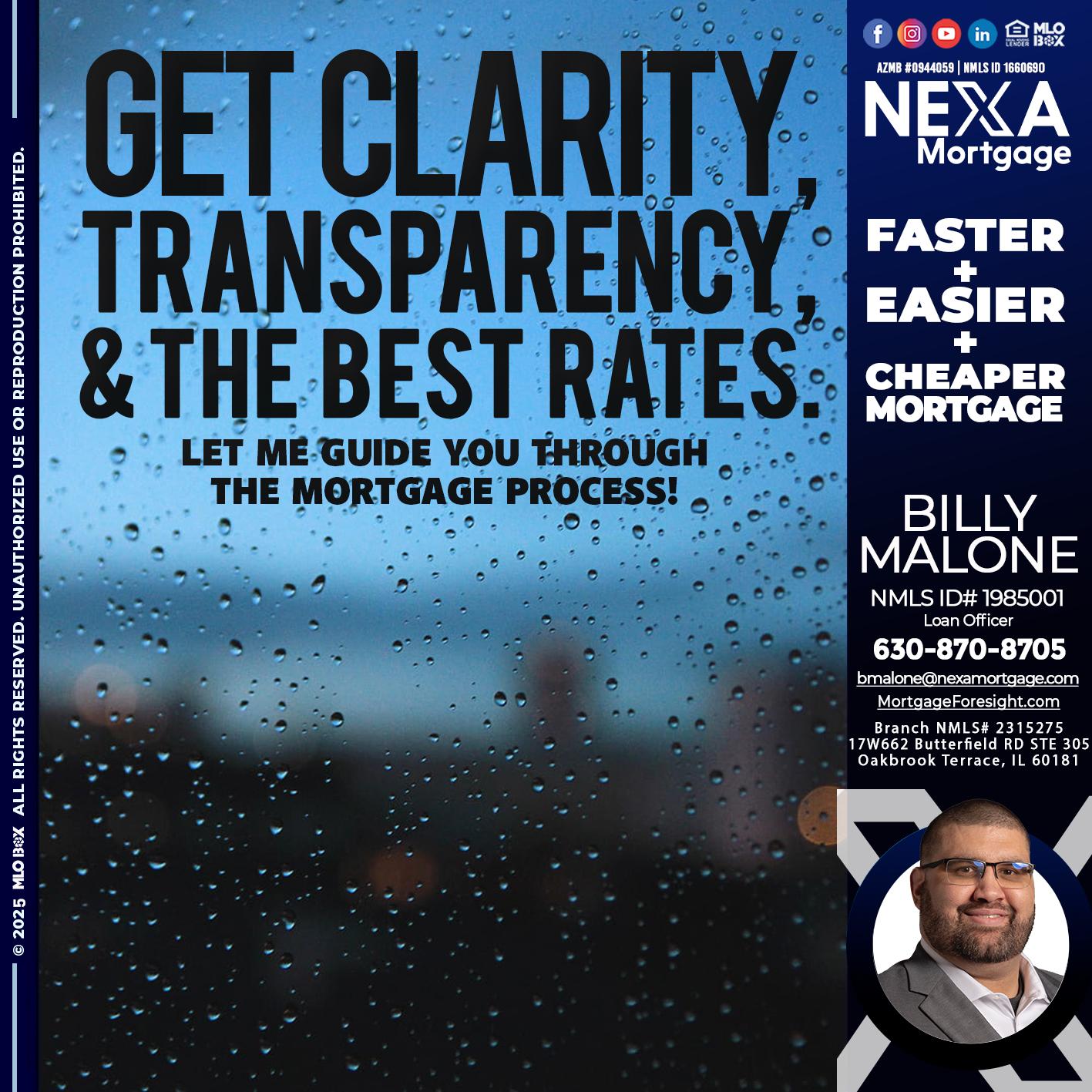 GET CLARITY - Billy Malone -Loan Officer
