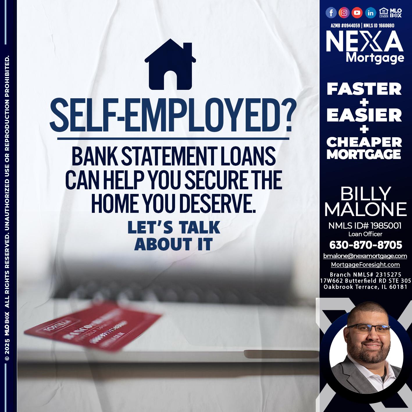 LET´S TALK ABOUT IT - Billy Malone -Loan Officer