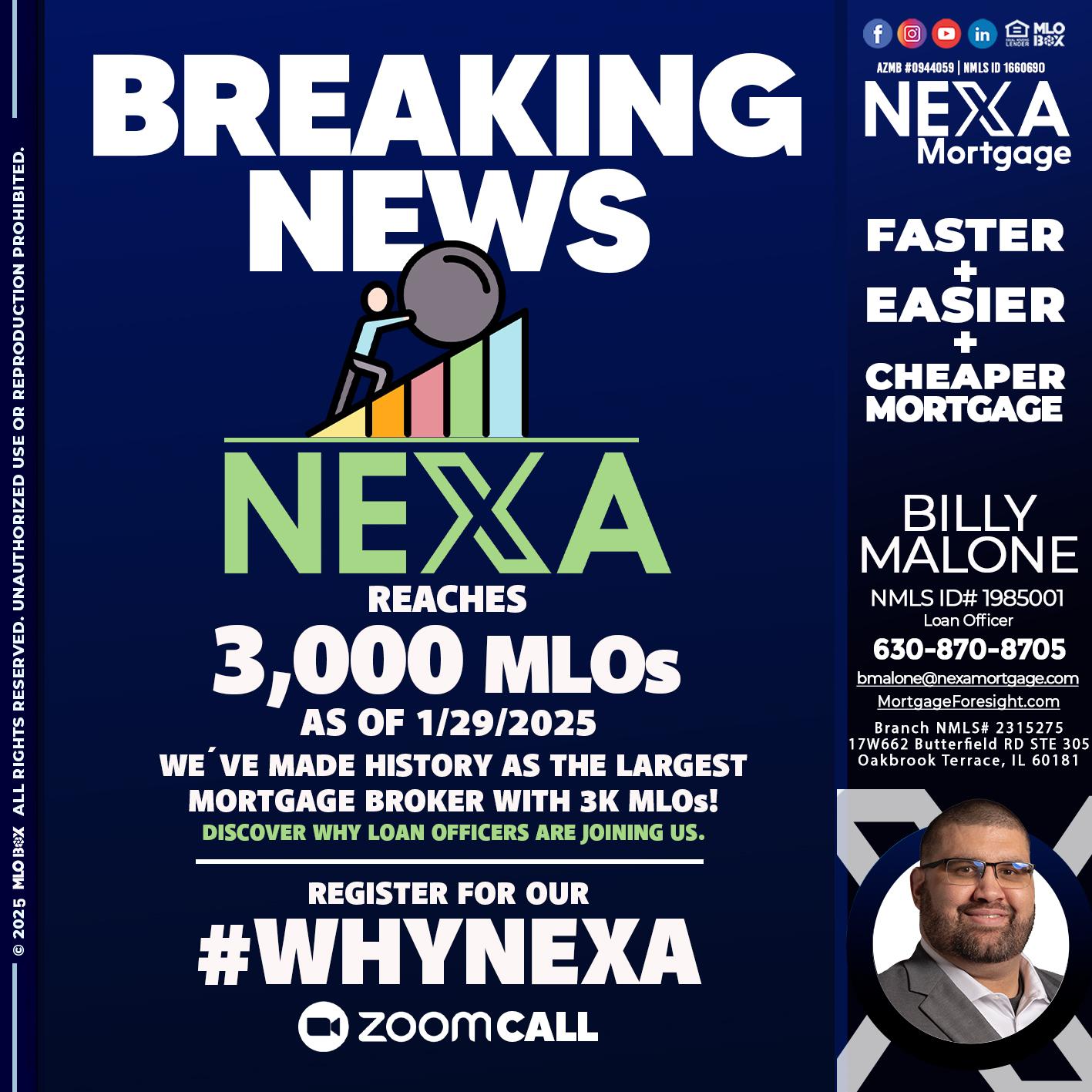 BREAKING NEWS - Billy Malone -Loan Officer