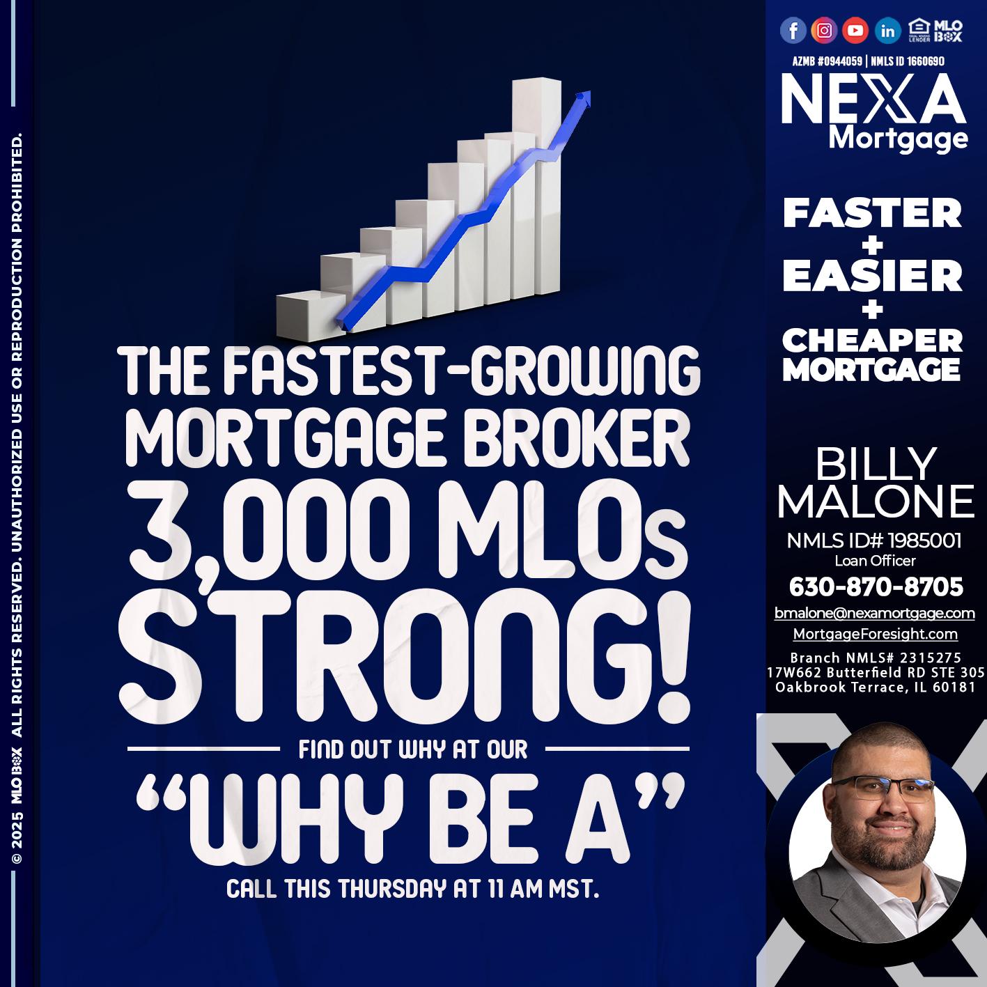 3K MLOs STRONG - Billy Malone -Loan Officer