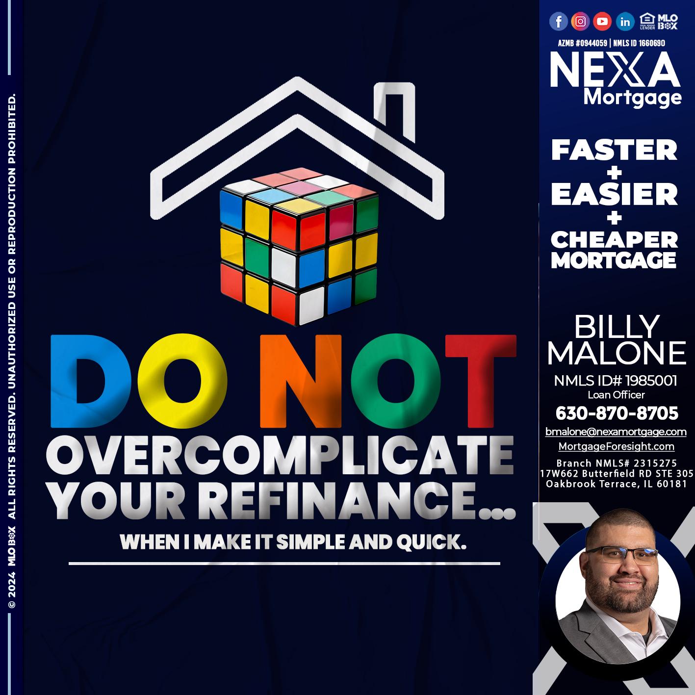 DO NOT - Billy Malone -Loan Officer