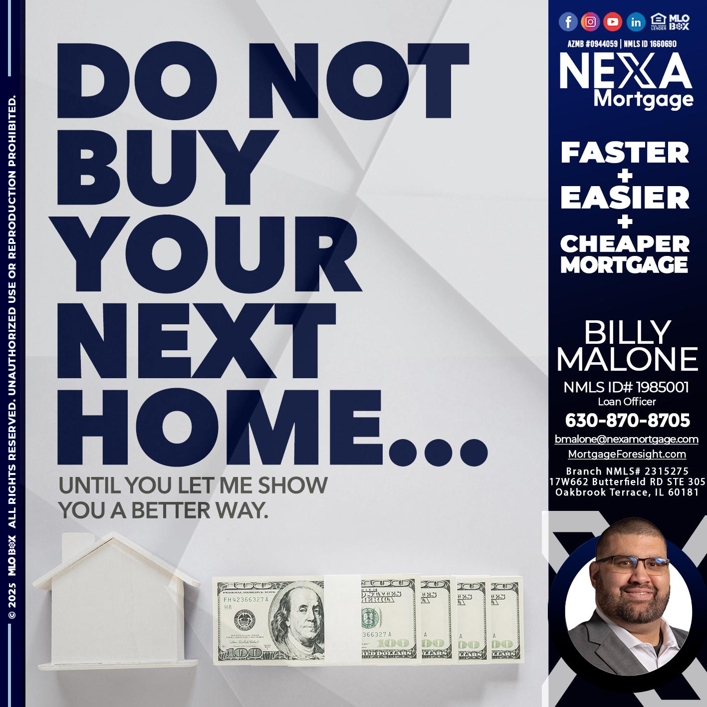 DO NOT BUY - Billy Malone -Loan Officer