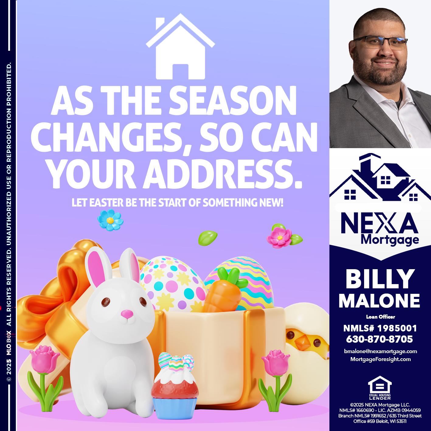EASTER DAY - Billy Malone -Loan Officer