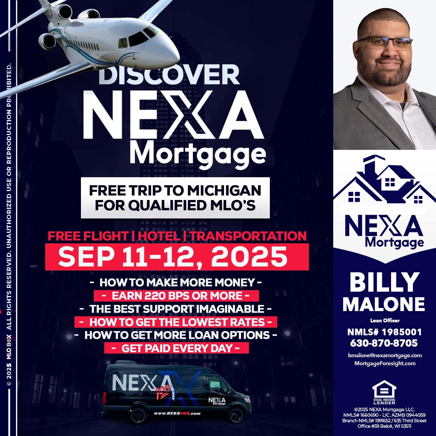 DISCOVER NEXA MORTGAGE - Billy Malone -Loan Officer