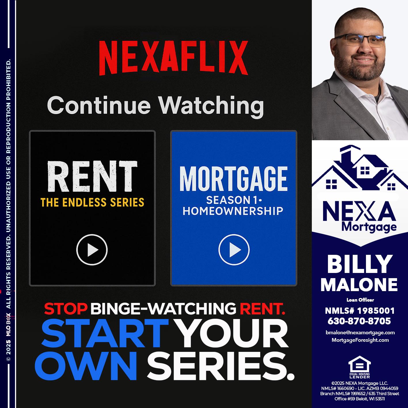 NEXAFLIX - Billy Malone -Loan Officer