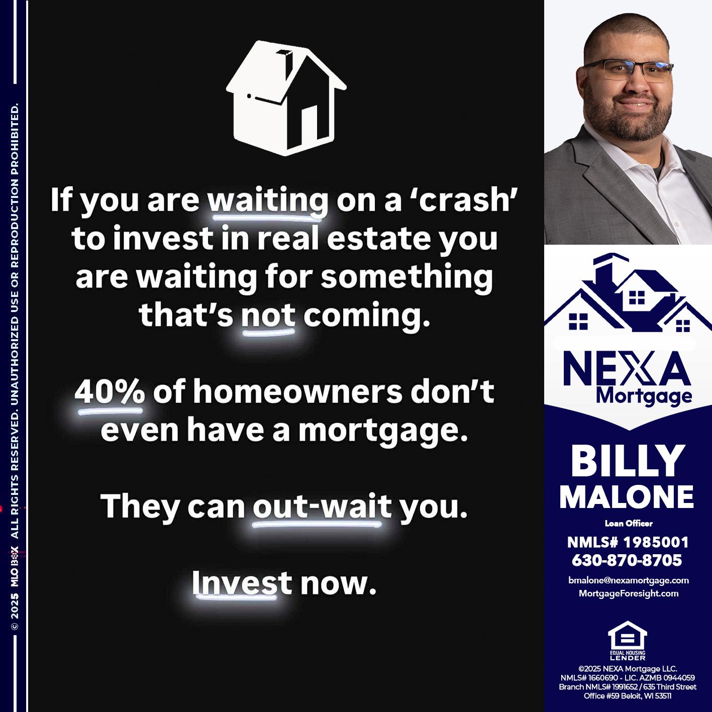 IF YOU ARE WAITING - Billy Malone -Loan Officer