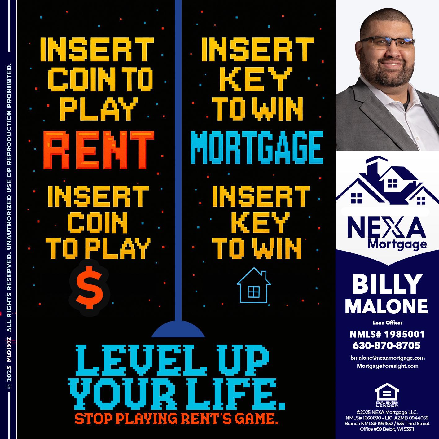 INSERT COIN - Billy Malone -Loan Officer
