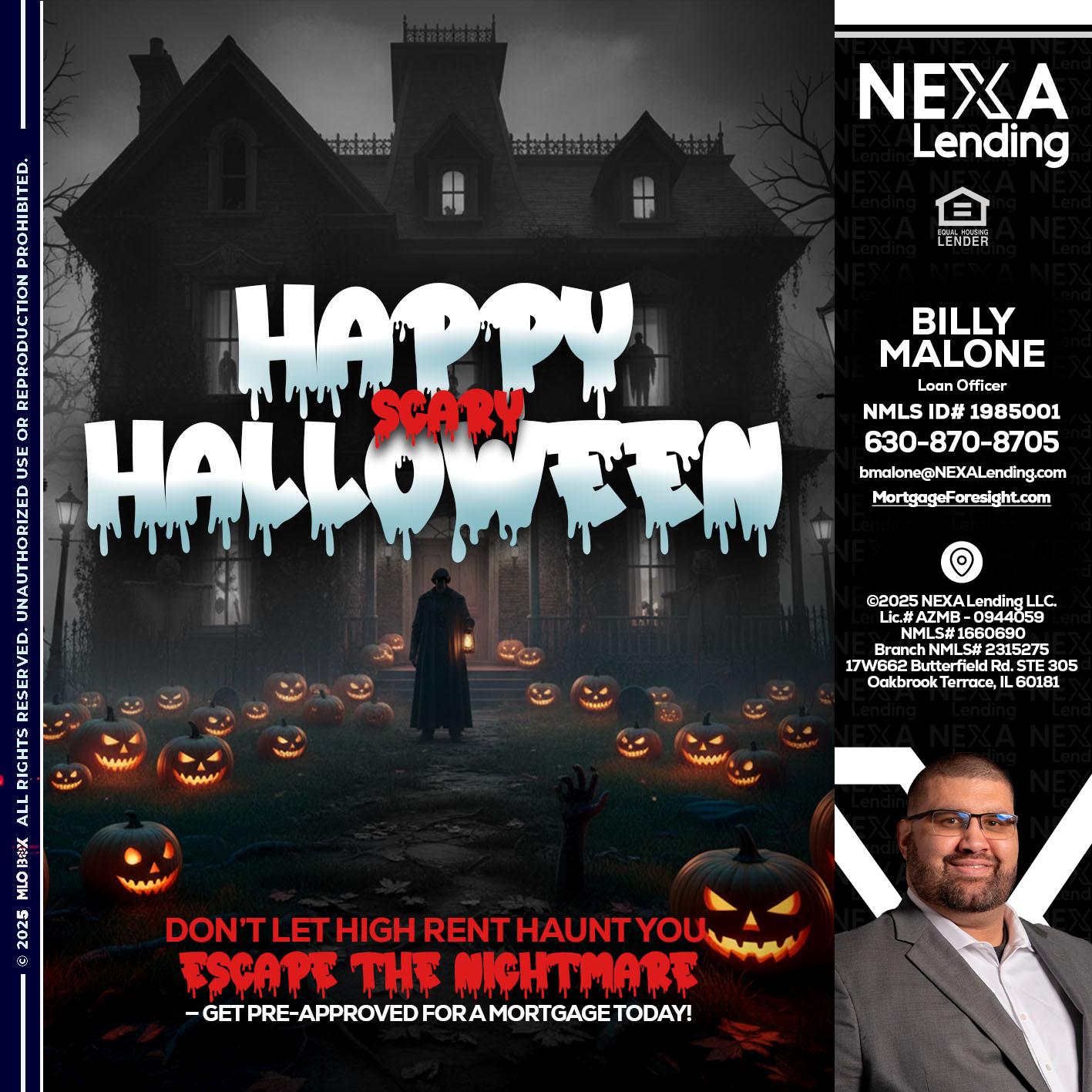 HAPPY HALLOWEEN - Billy Malone -Loan Officer