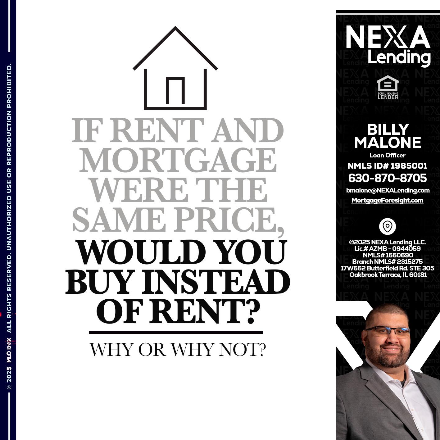IF RENT - Billy Malone -Loan Officer