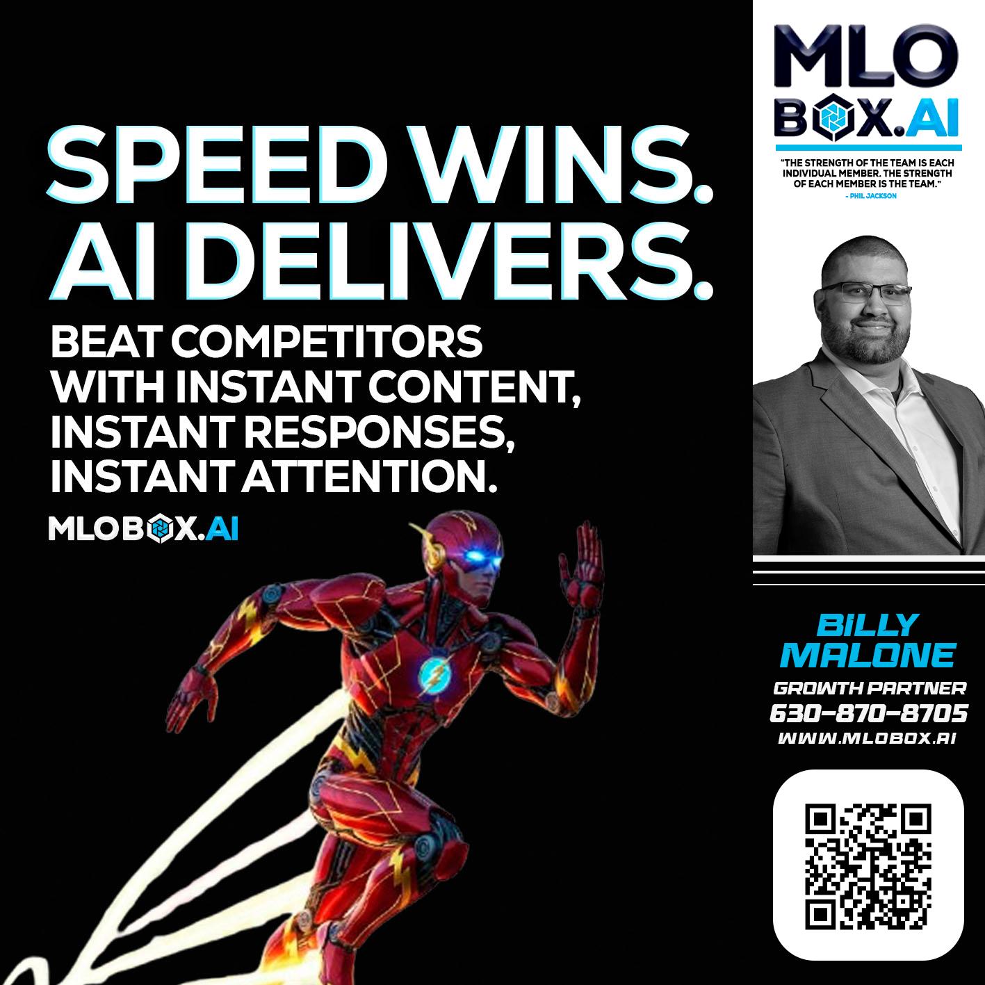 SPEED WINS - Billy Malone -Loan Officer