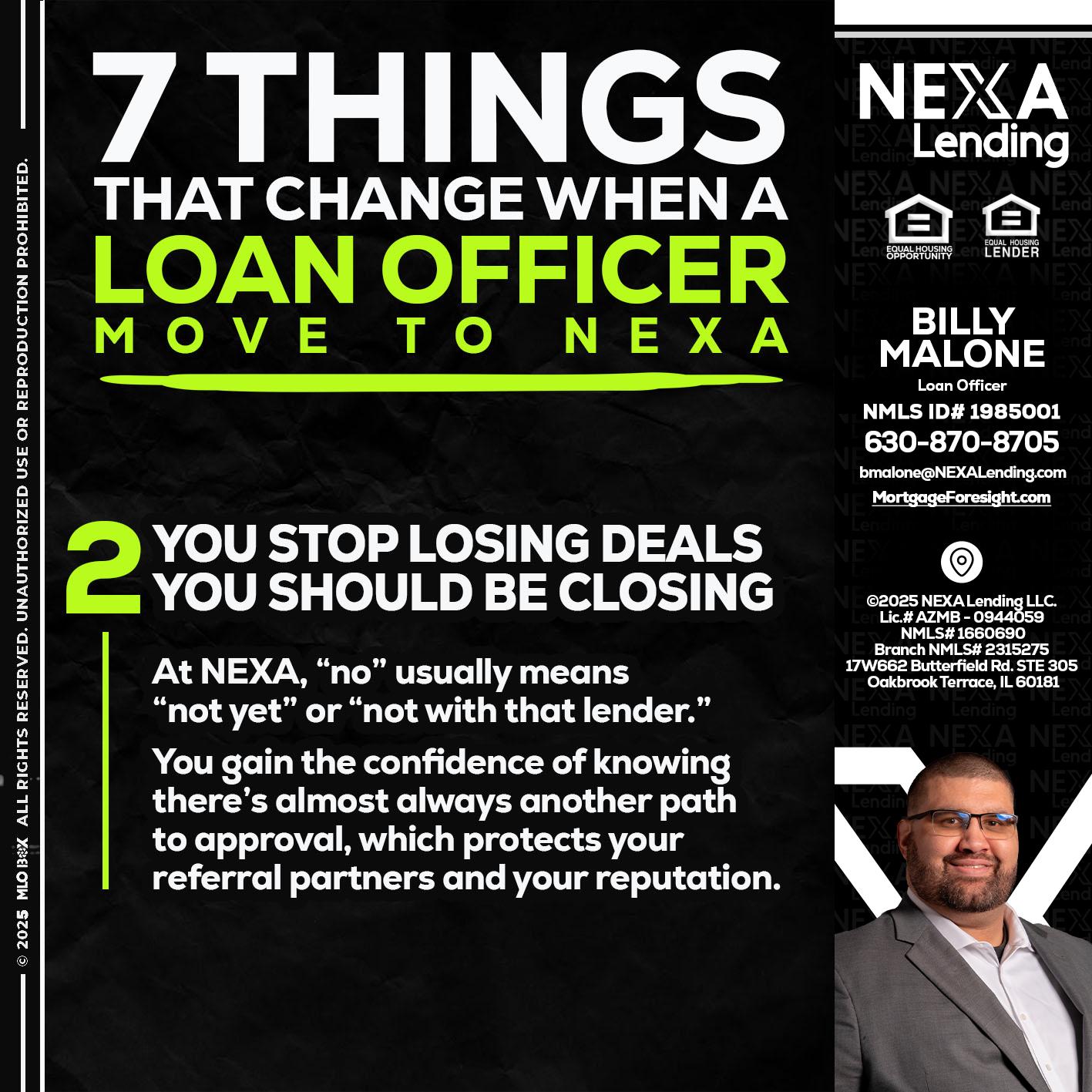 7 THINGS (2) - Billy Malone -Loan Officer