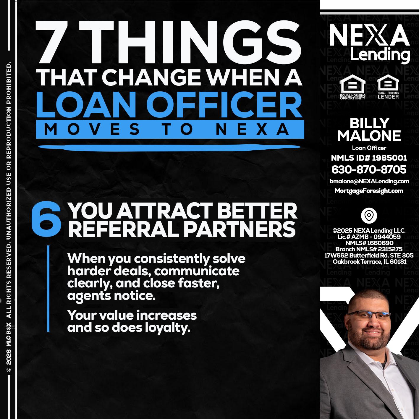 7 THINGS (6) - Billy Malone -Loan Officer