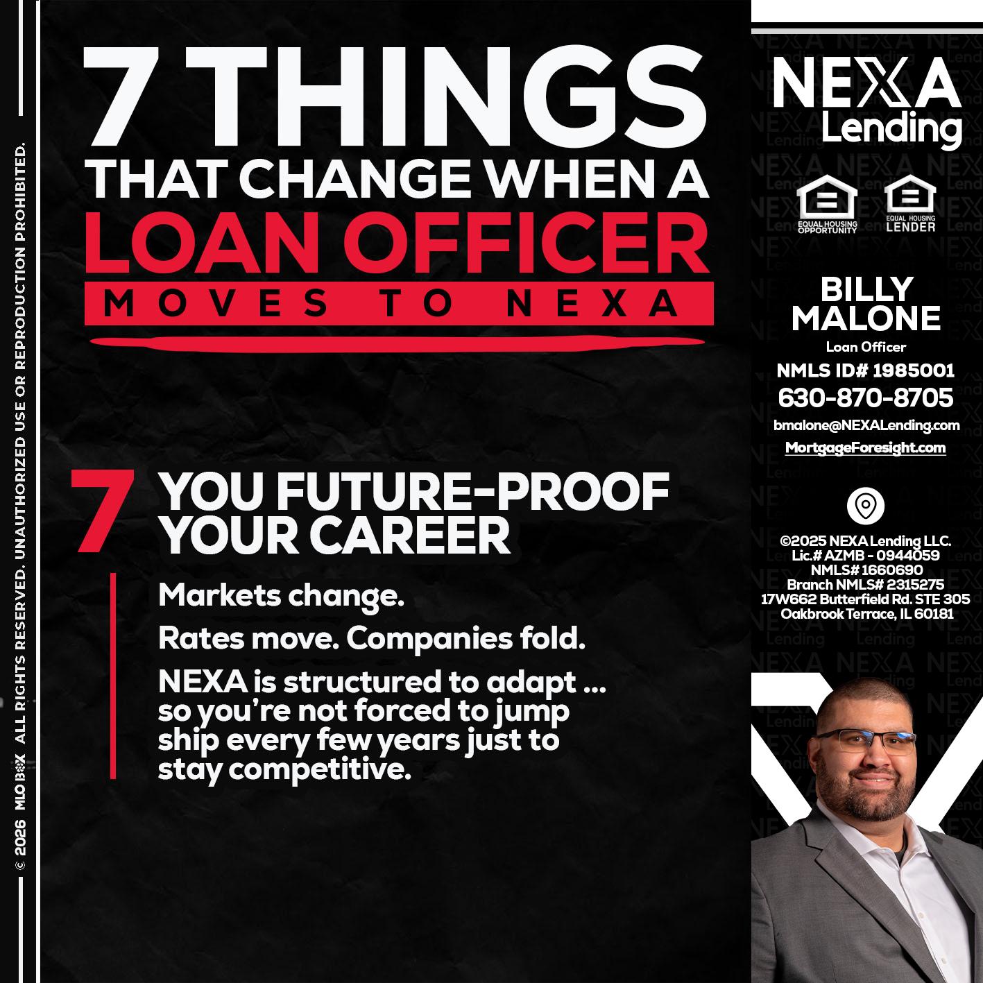 7 THINGS (7) - Billy Malone -Loan Officer