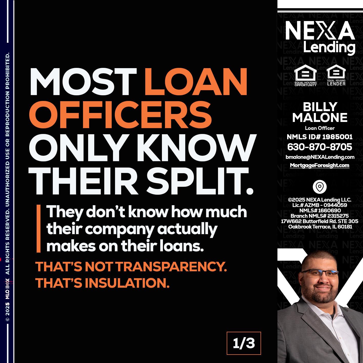 1 OF 3 - Billy Malone -Loan Officer