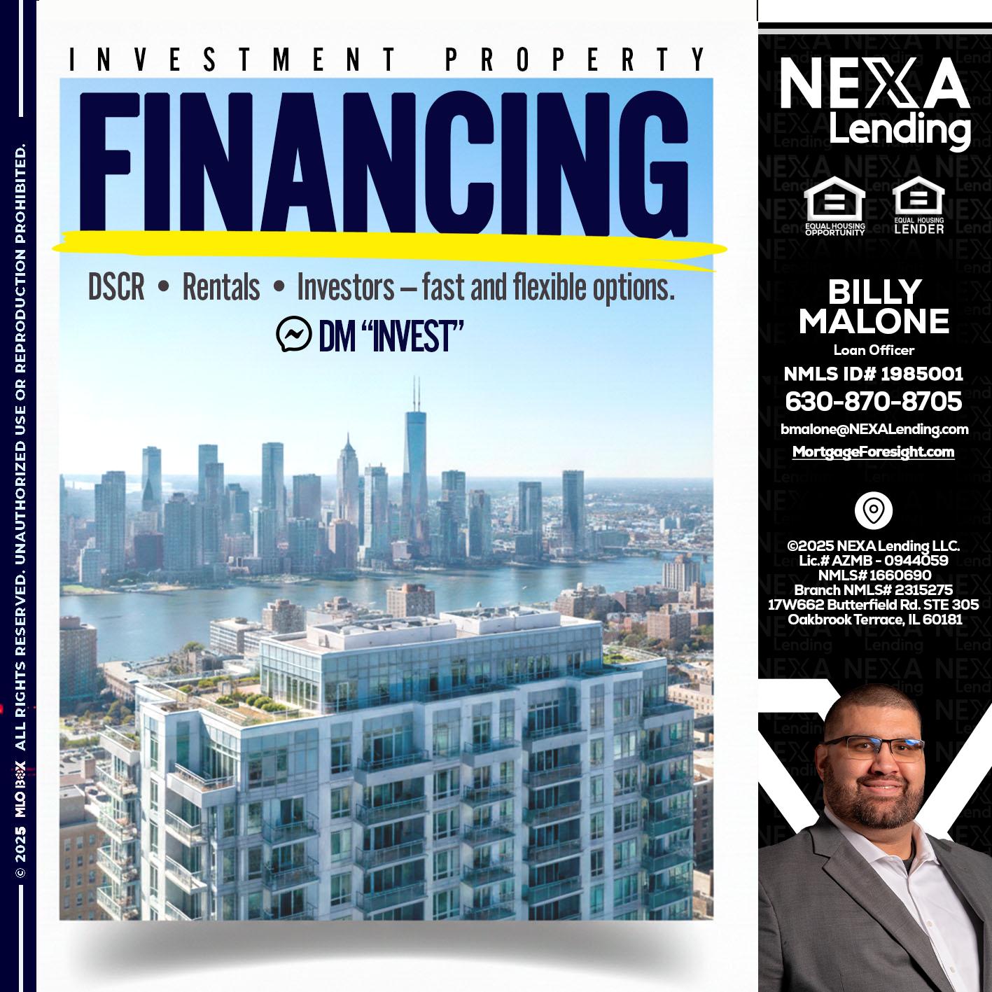 FINANCING - Billy Malone -Loan Officer