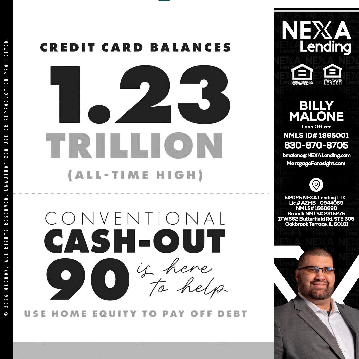 CREDIT CARD BALANCE - Billy Malone -Loan Officer