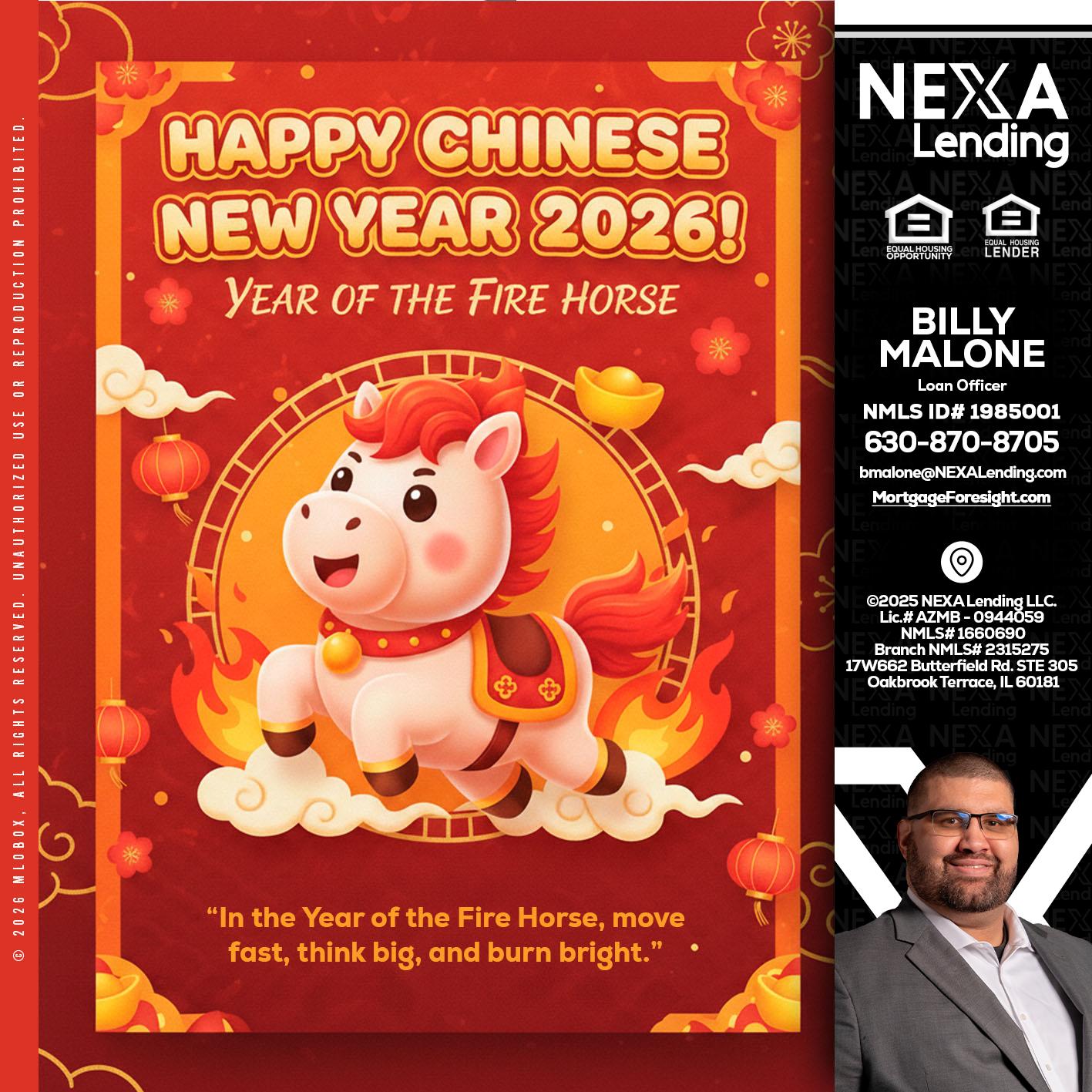 happy Chinese new year - Billy Malone -Loan Officer