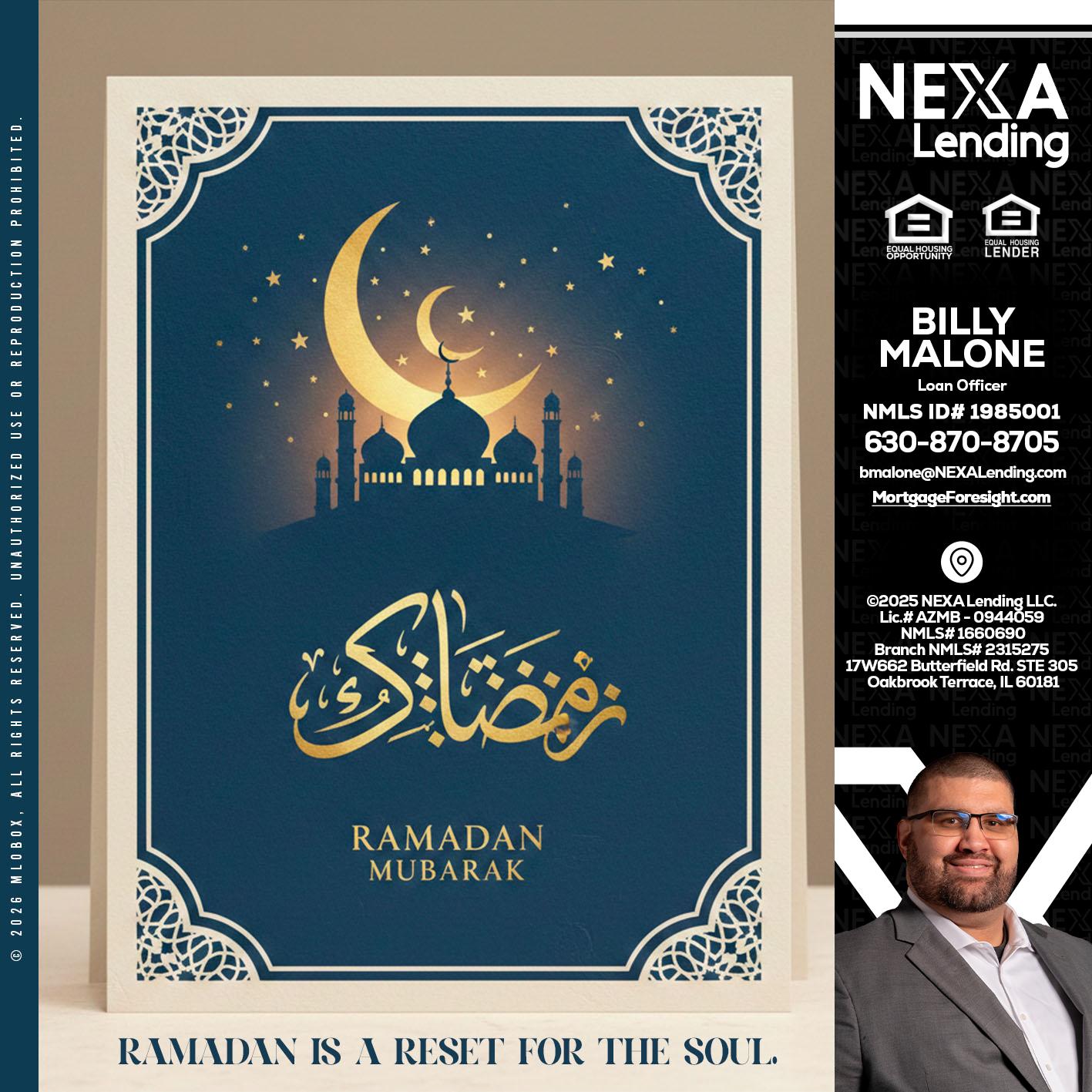 HAPPY RAMADAN - Billy Malone -Loan Officer
