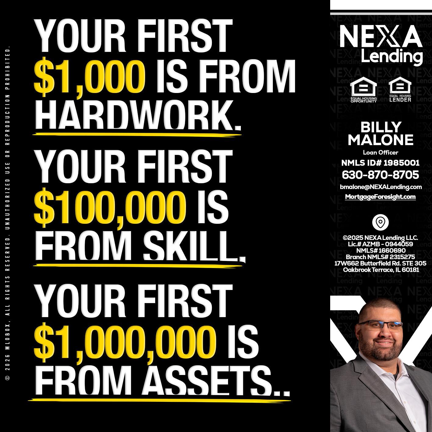 YOUR FIRST $1000 - Billy Malone -Loan Officer