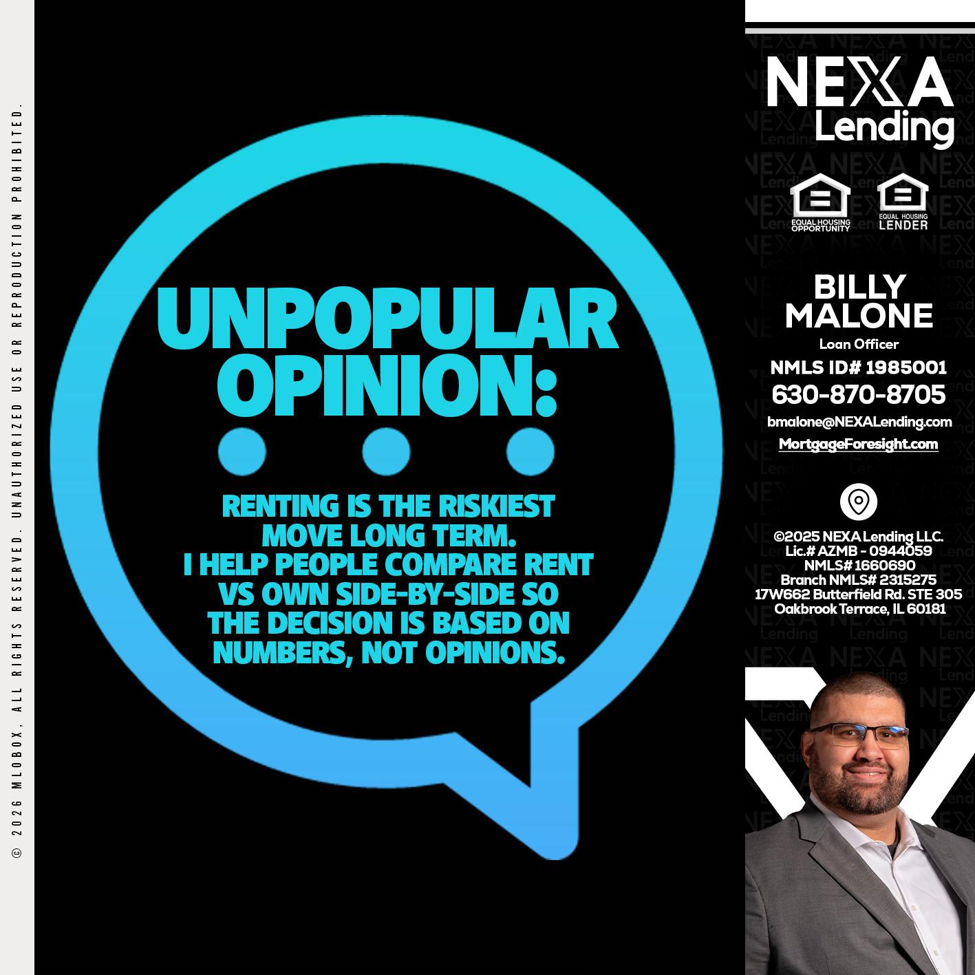 unpopular opinion - Billy Malone -Loan Officer