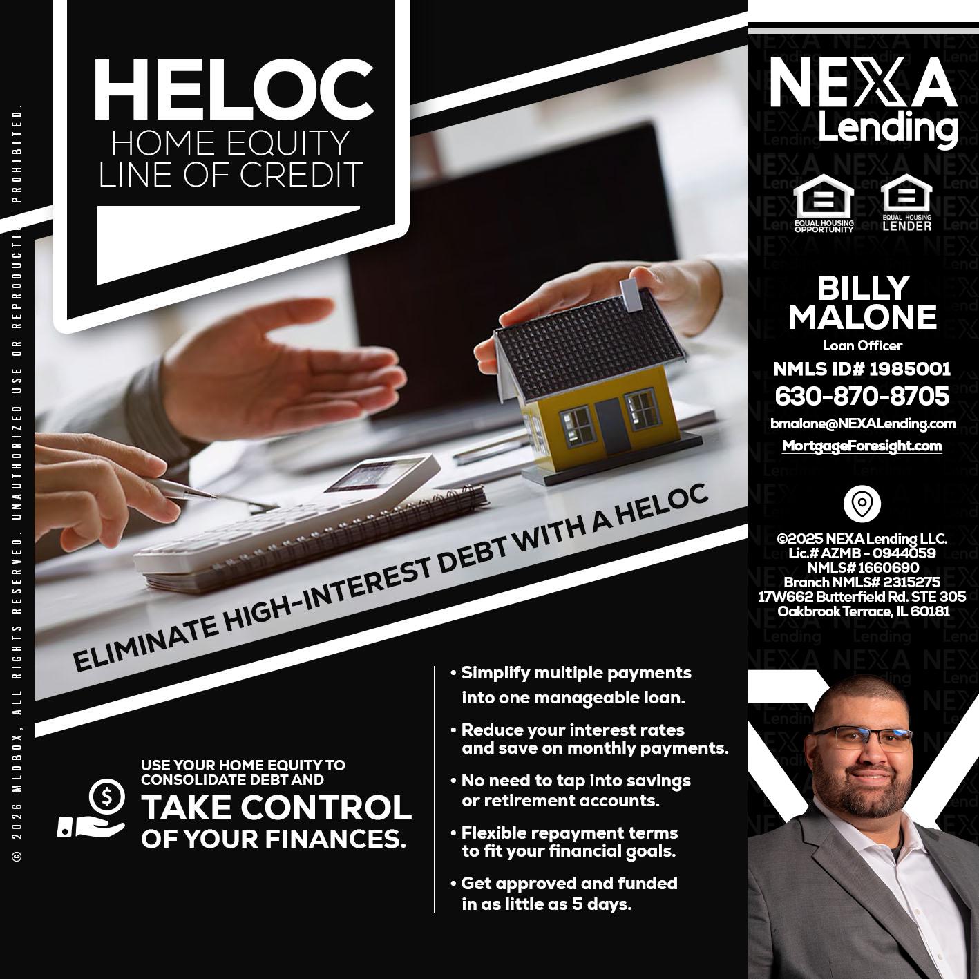 HELOC - Billy Malone -Loan Officer