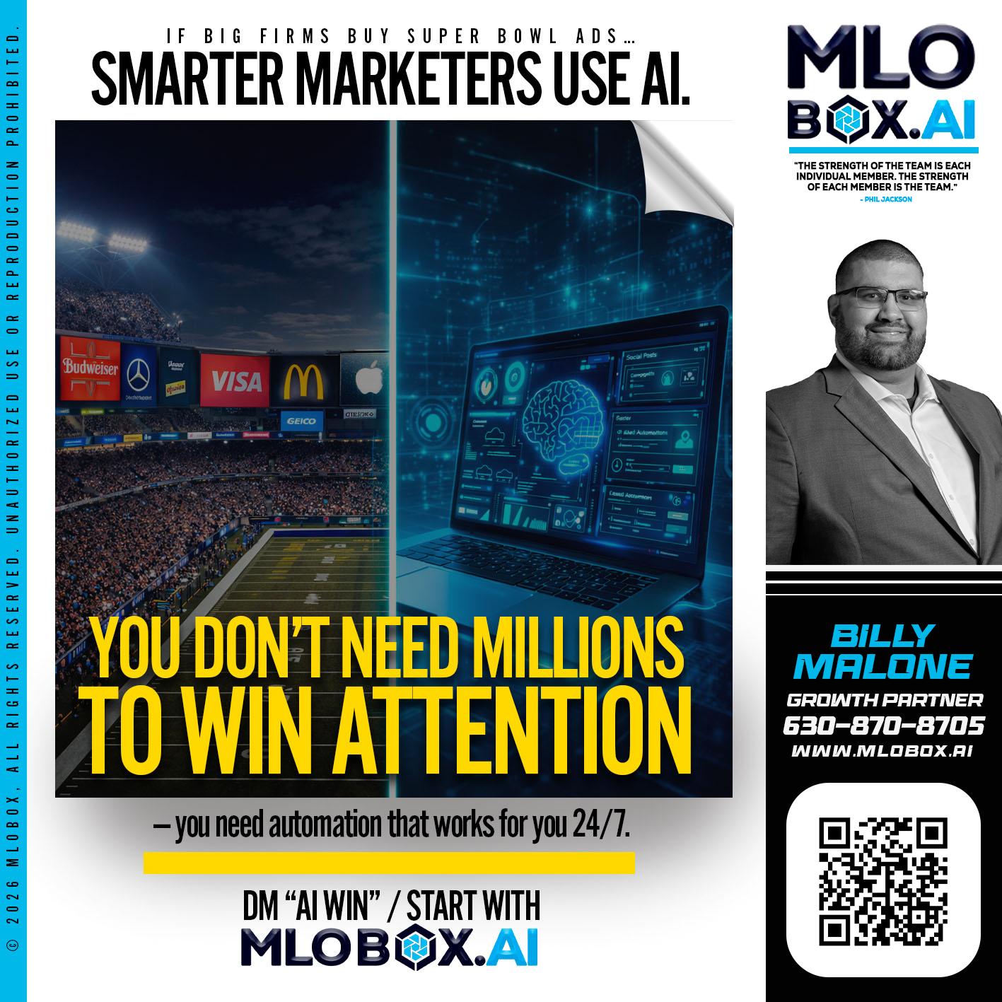you don't need - Billy Malone -Loan Officer