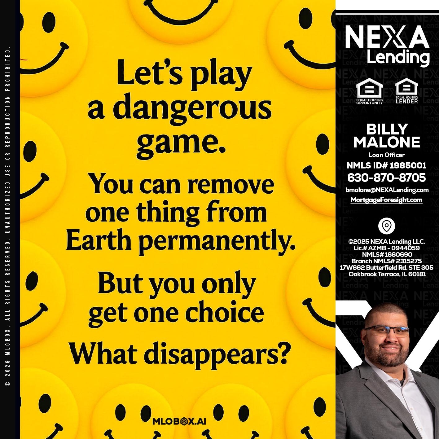 LETS PLAY - Billy Malone -Loan Officer