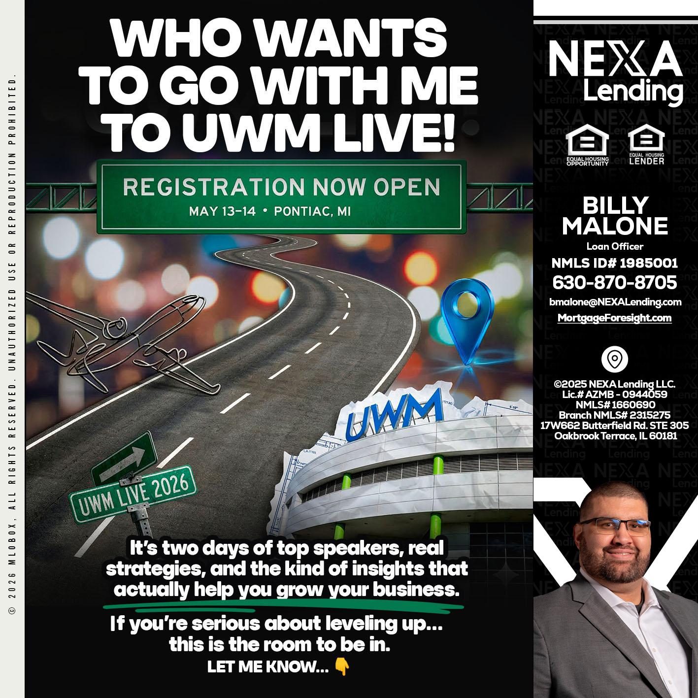 WHO WANTS - Billy Malone -Loan Officer