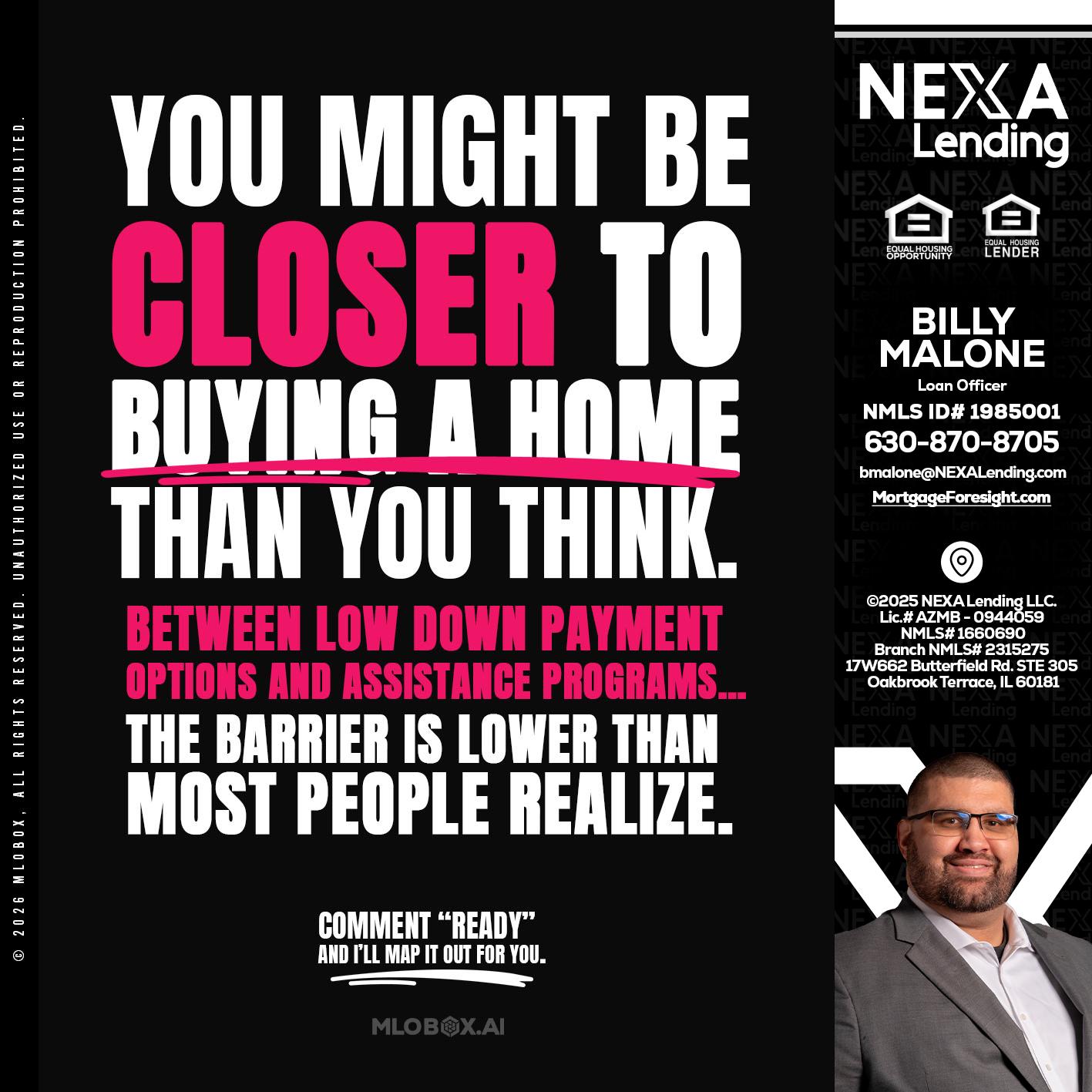 YOU MIGHT BE - Billy Malone -Loan Officer