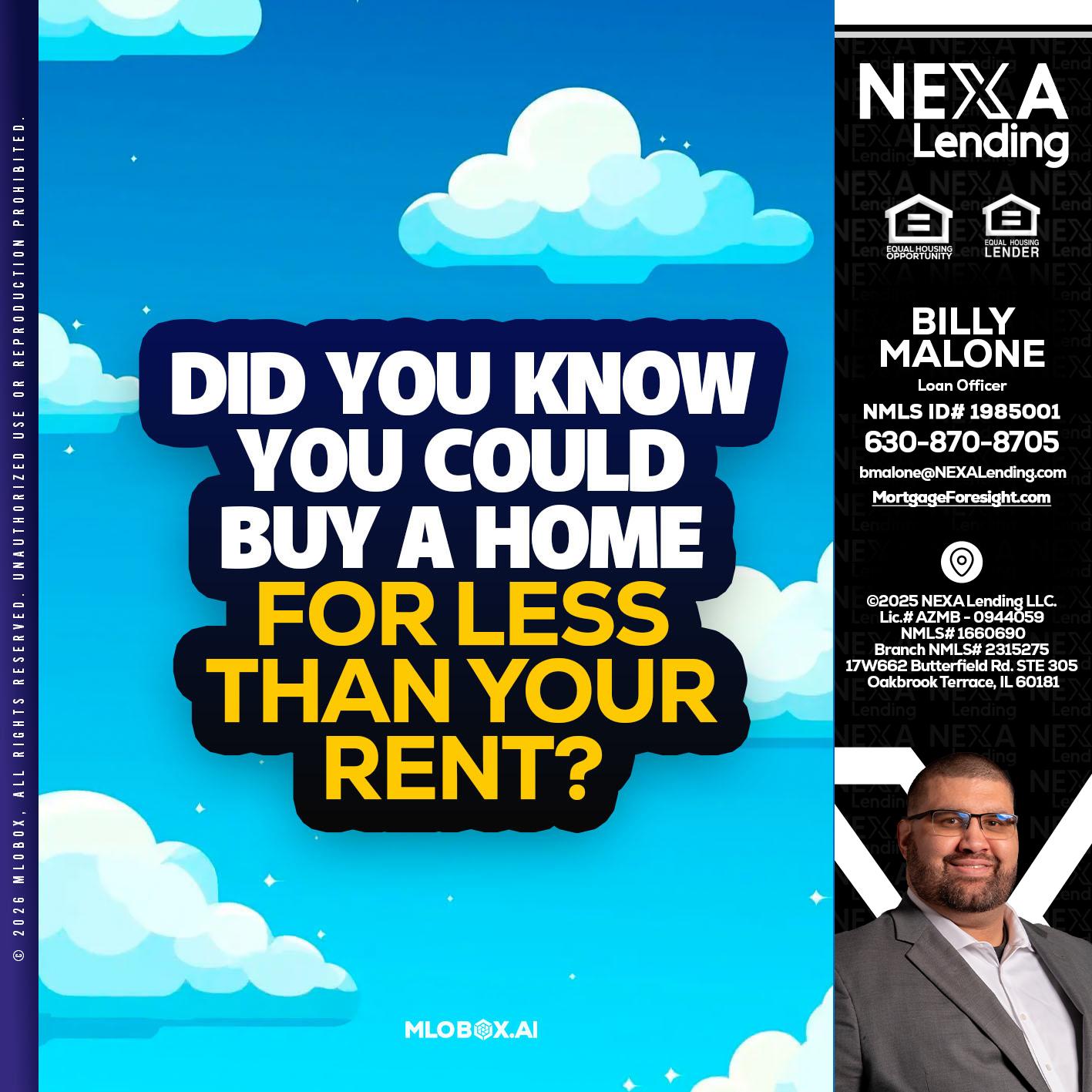 DID YOU KNOW - Billy Malone -Loan Officer