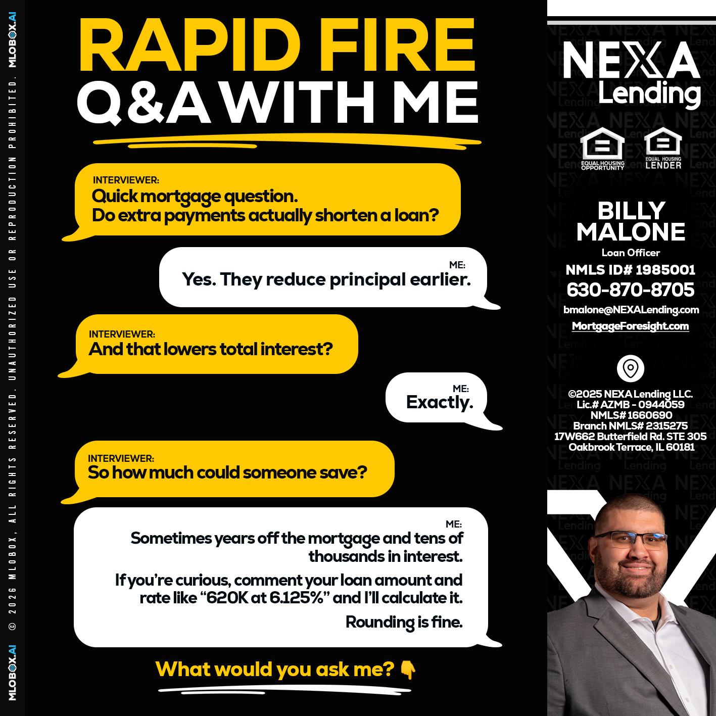RAPID FIRE QA - Billy Malone -Loan Officer