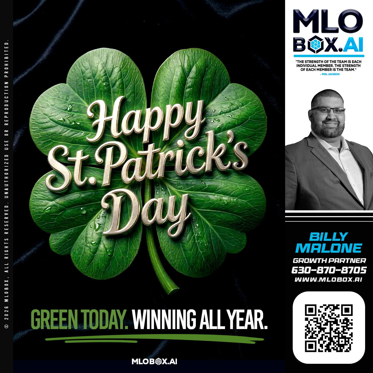 happy st Patricks day - Billy Malone -Loan Officer