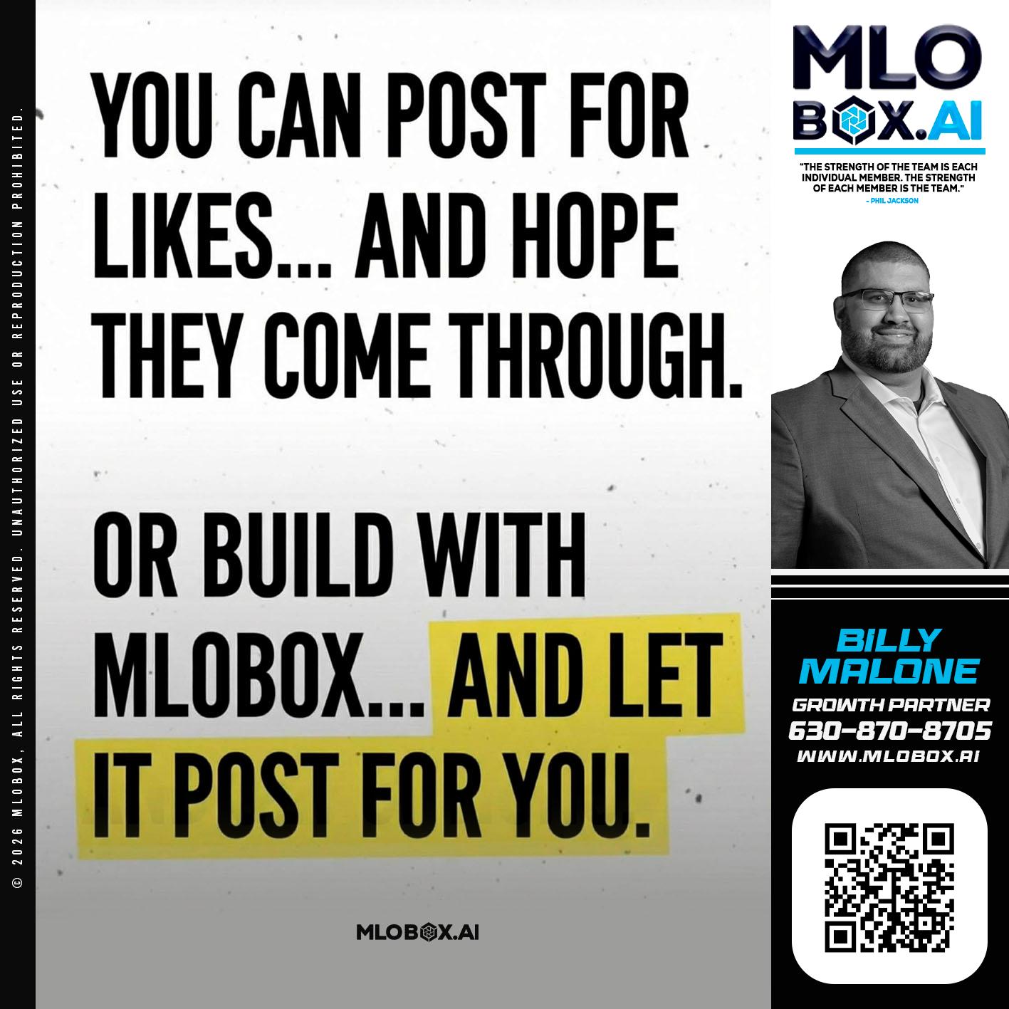 you can post - Billy Malone -Loan Officer