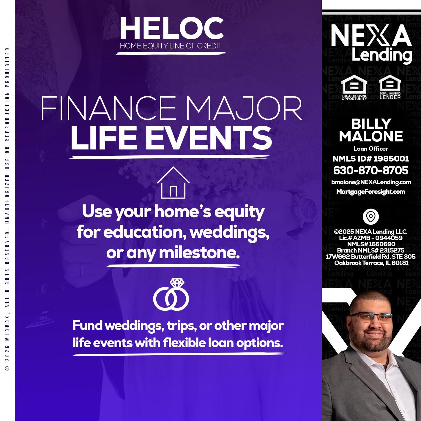 HELOC - Billy Malone -Loan Officer