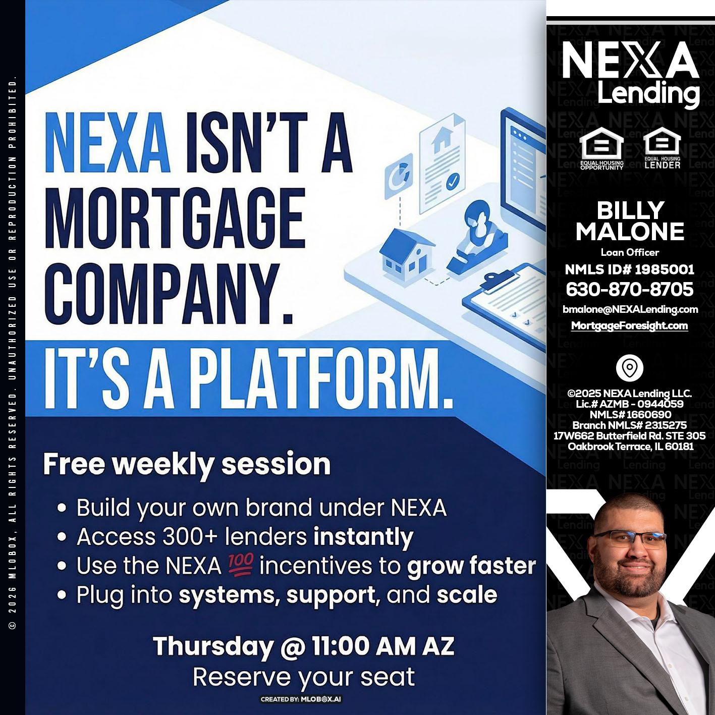 NEXA ISNT - Billy Malone -Loan Officer