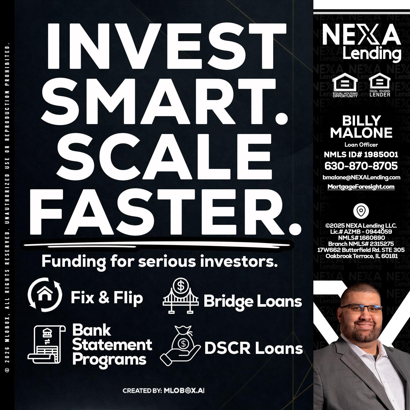 INVEST SMART - Billy Malone -Loan Officer