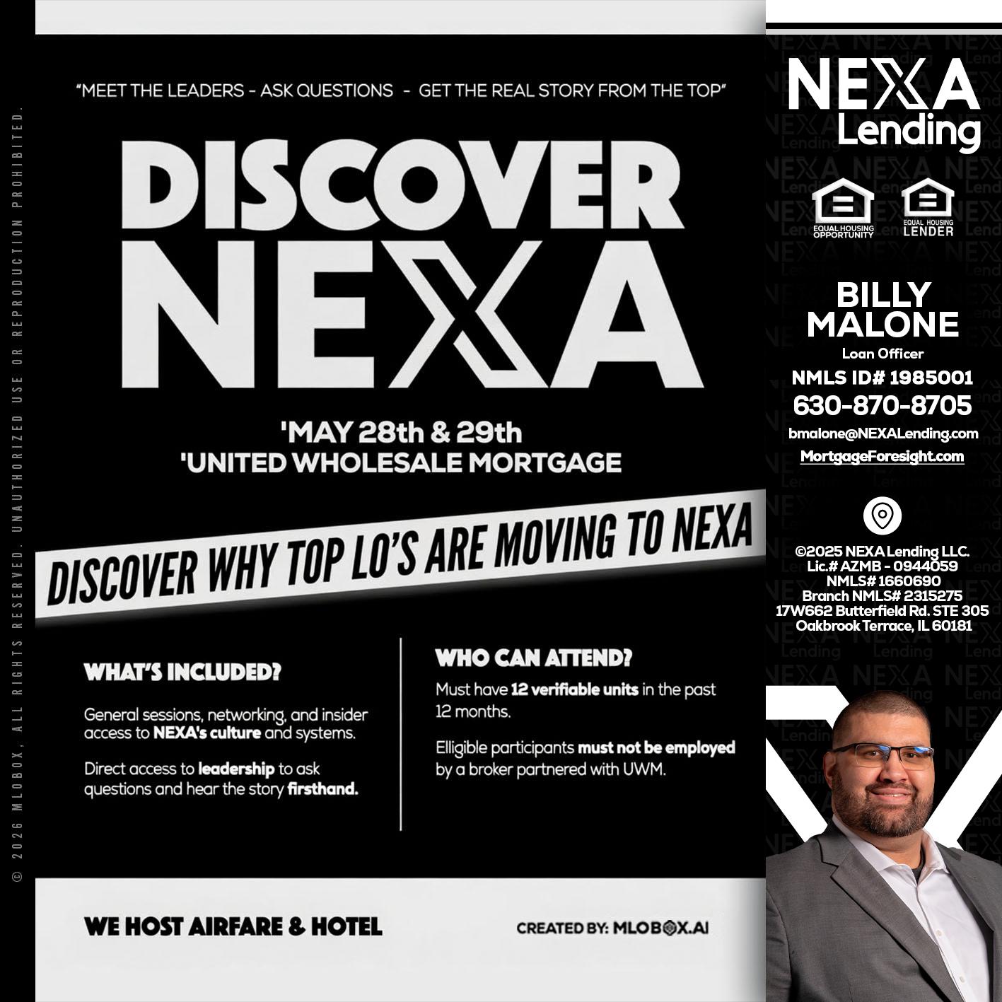 DISCOVER NEXA - Billy Malone -Loan Officer
