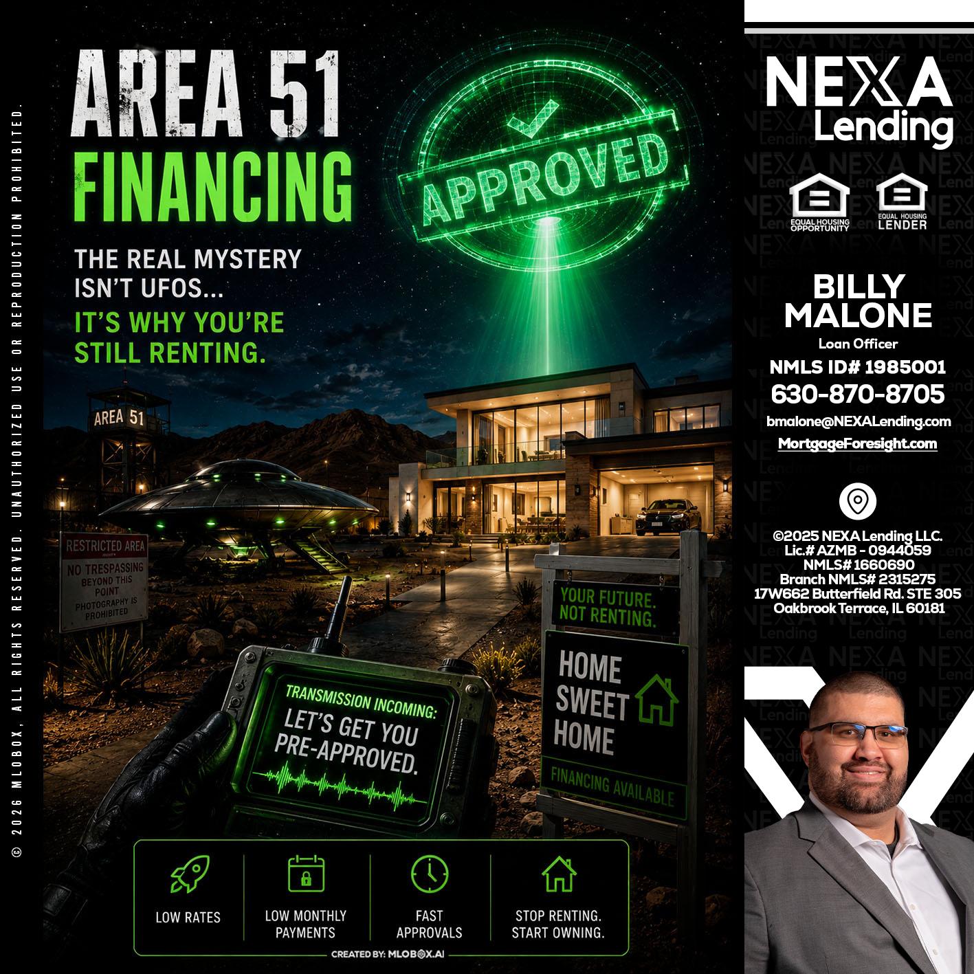 AREA 51 - Billy Malone -Loan Officer