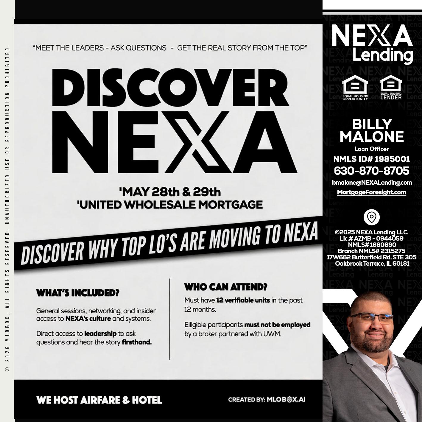 DISCOVER NEXA - Billy Malone -Loan Officer