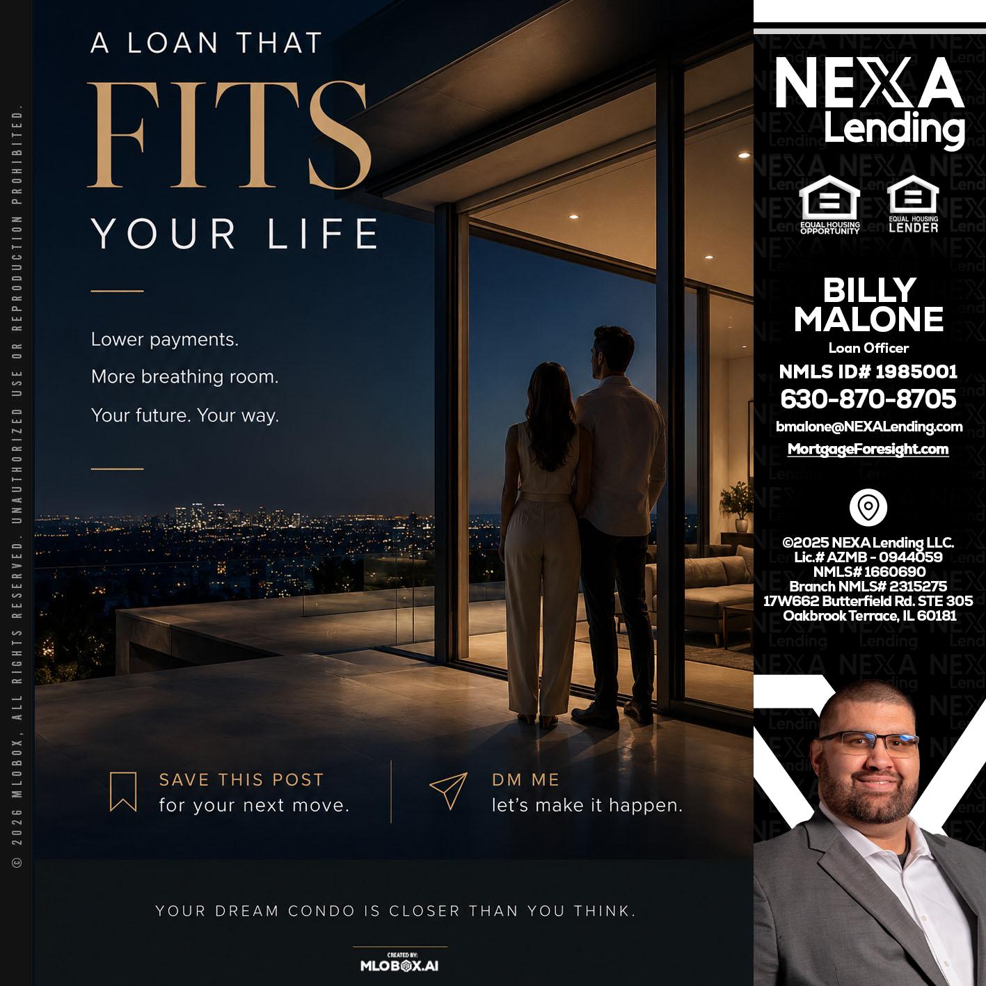 LOANS THAT FIT - Billy Malone -Loan Officer