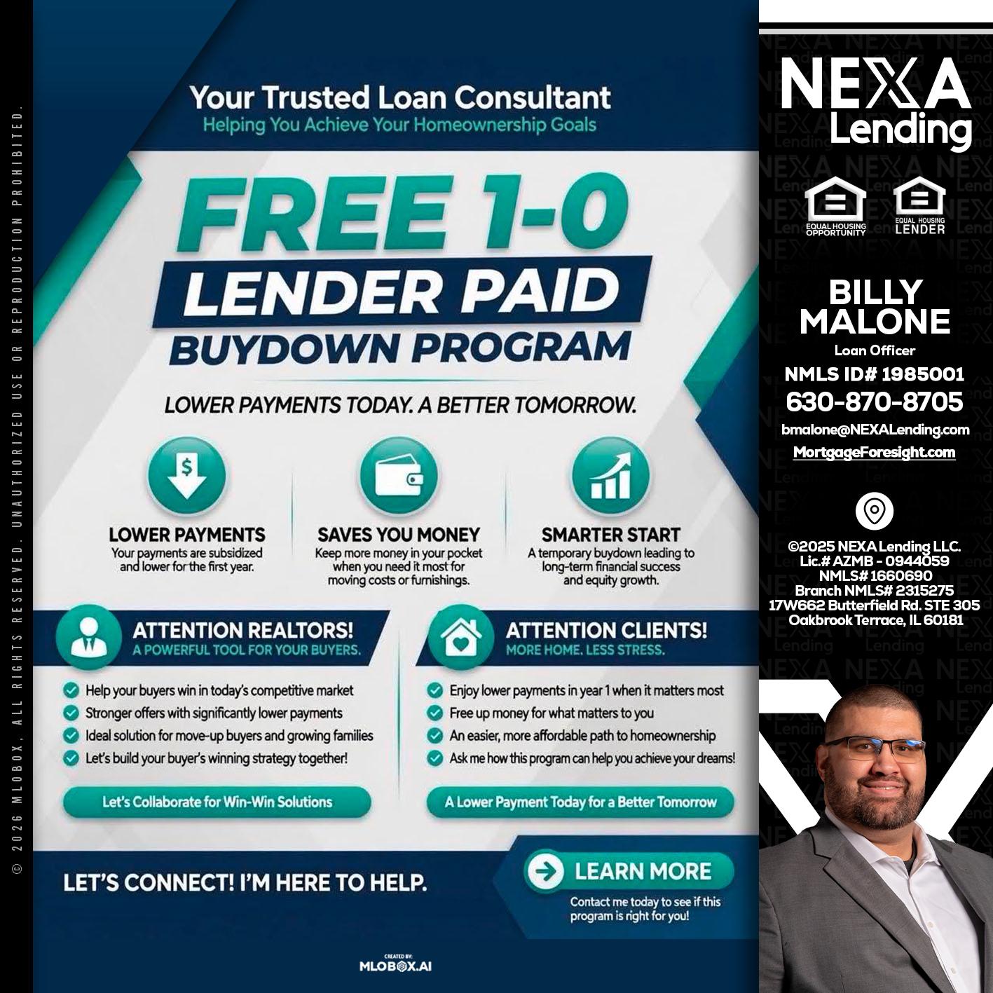 FREE 1-0 - Billy Malone -Loan Officer
