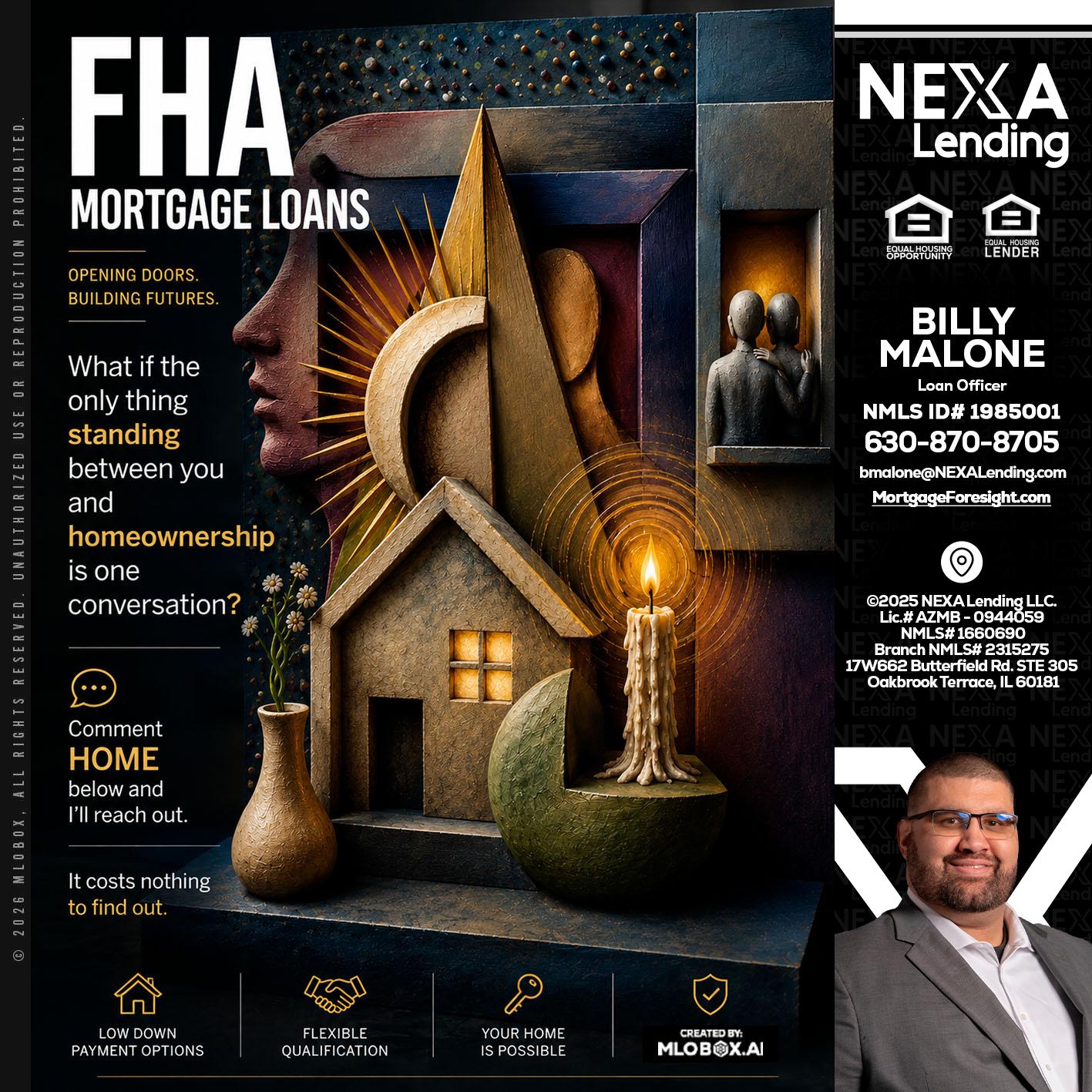 FHA - Billy Malone -Loan Officer