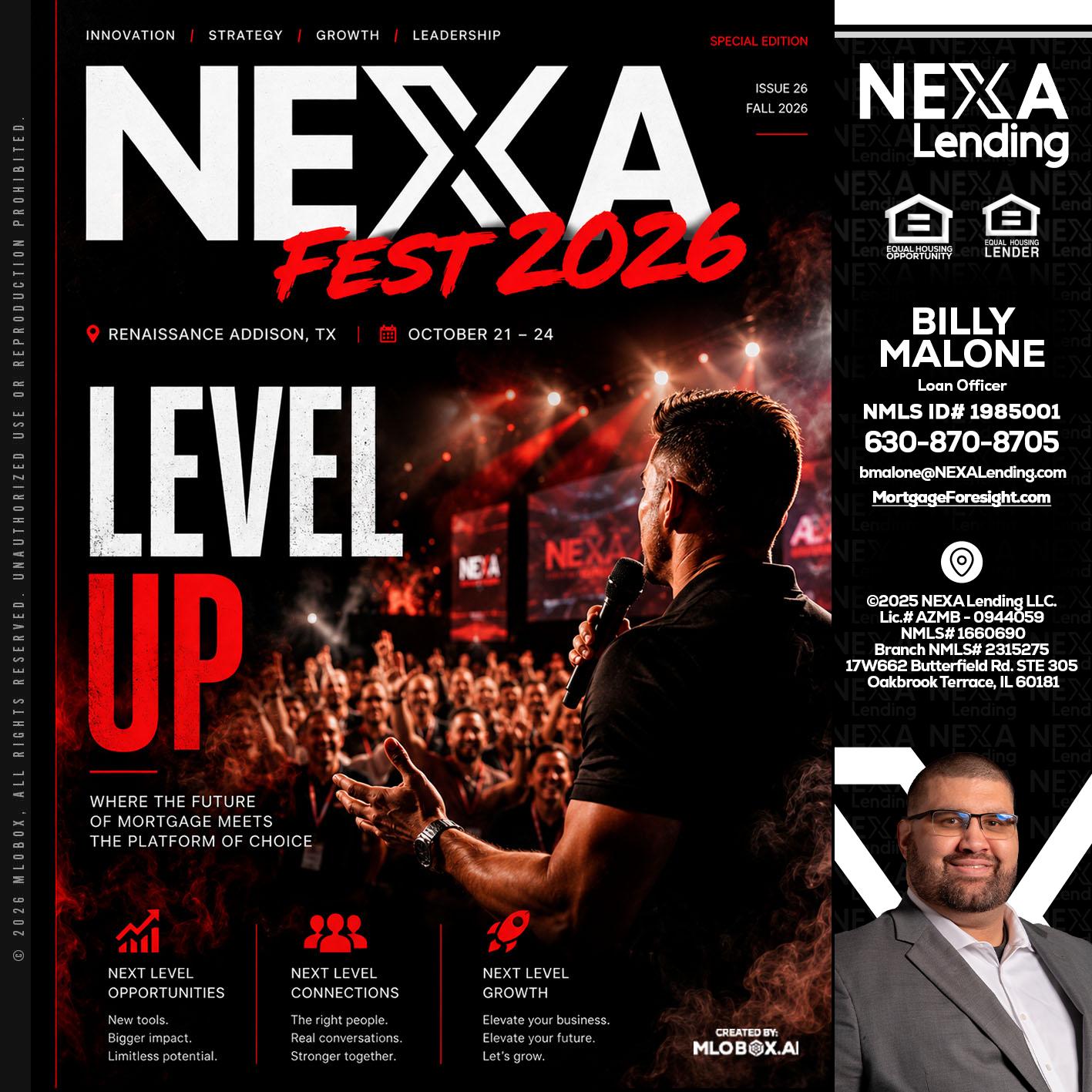 NEXA FEST 2026 - Billy Malone -Loan Officer