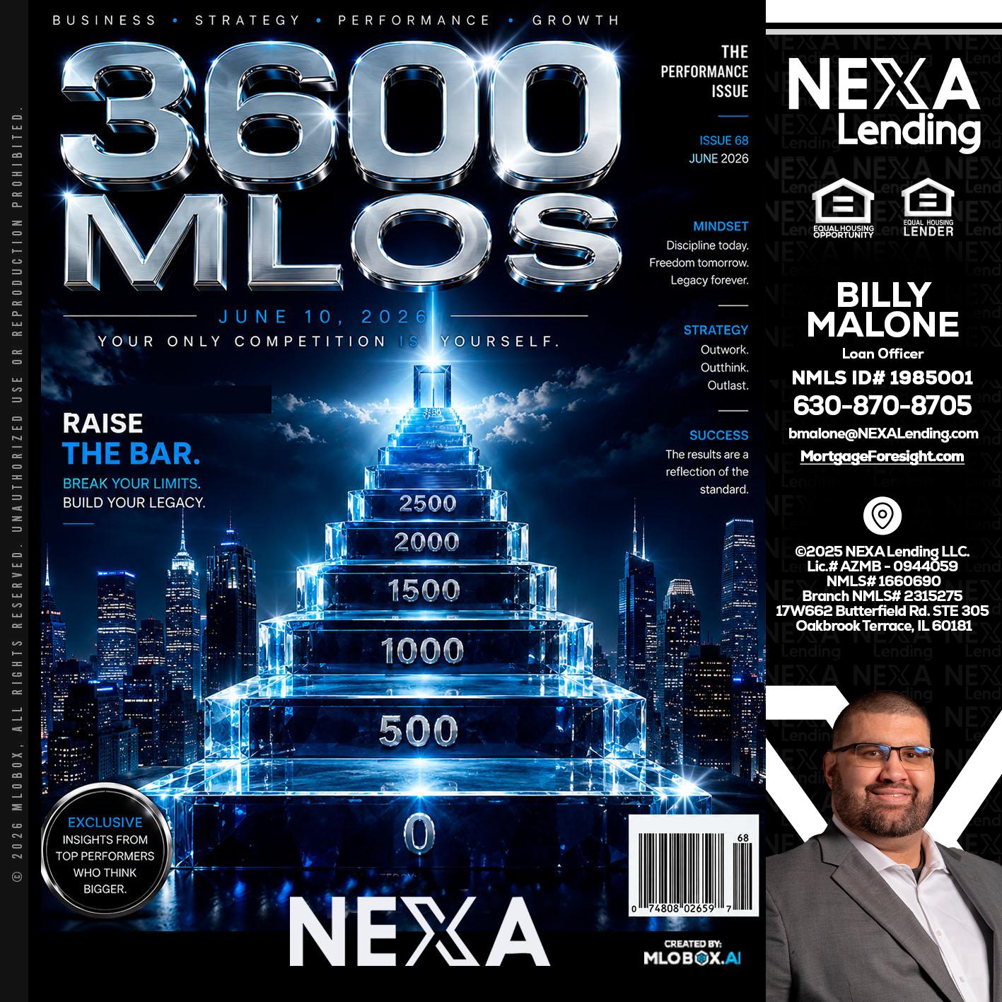 3600 MLOs - Billy Malone -Loan Officer