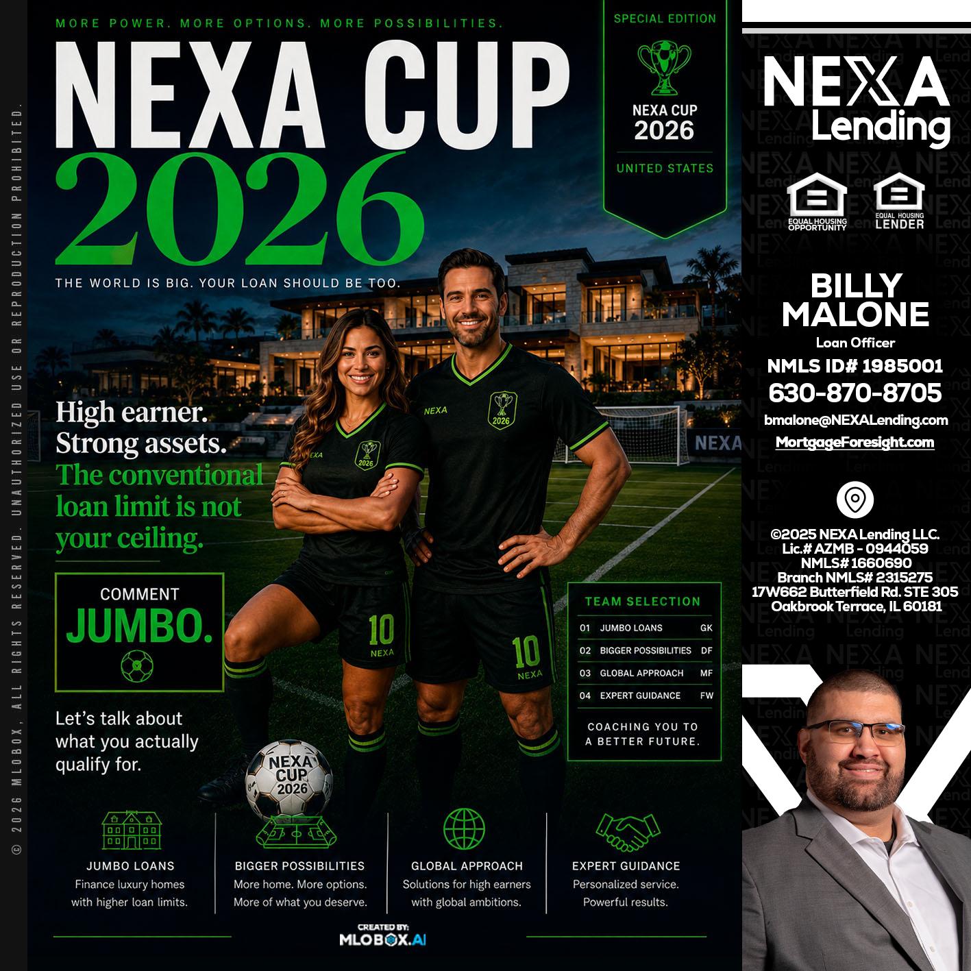 NEXA CUP 2026 - Billy Malone -Loan Officer