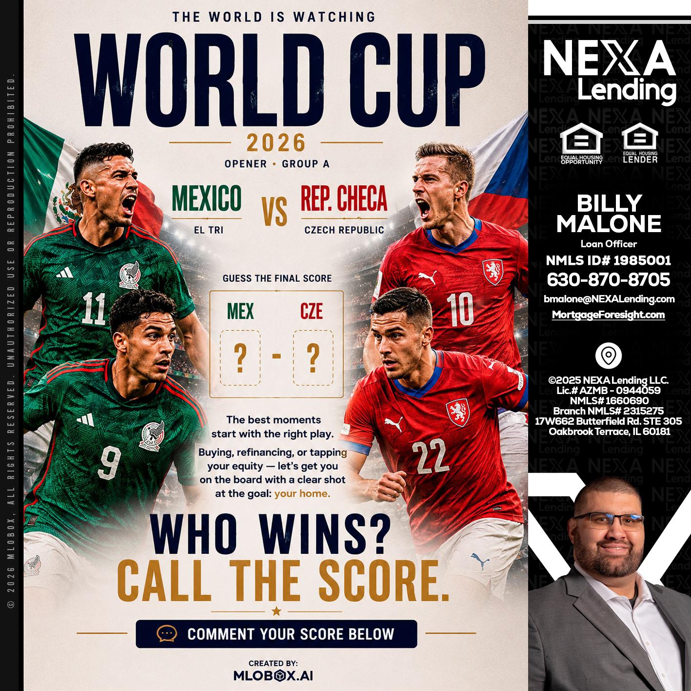 WORLD CUP 2026 - Billy Malone -Loan Officer