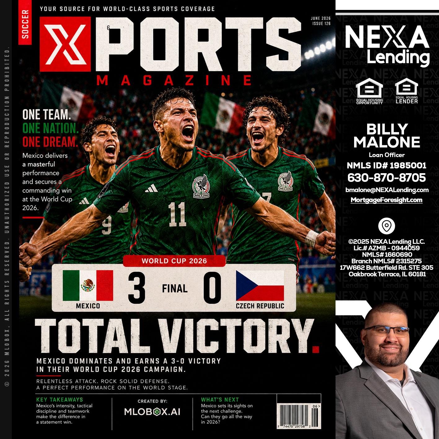World Cup 2026 MEX 1-0 CZECH - Billy Malone -Loan Officer