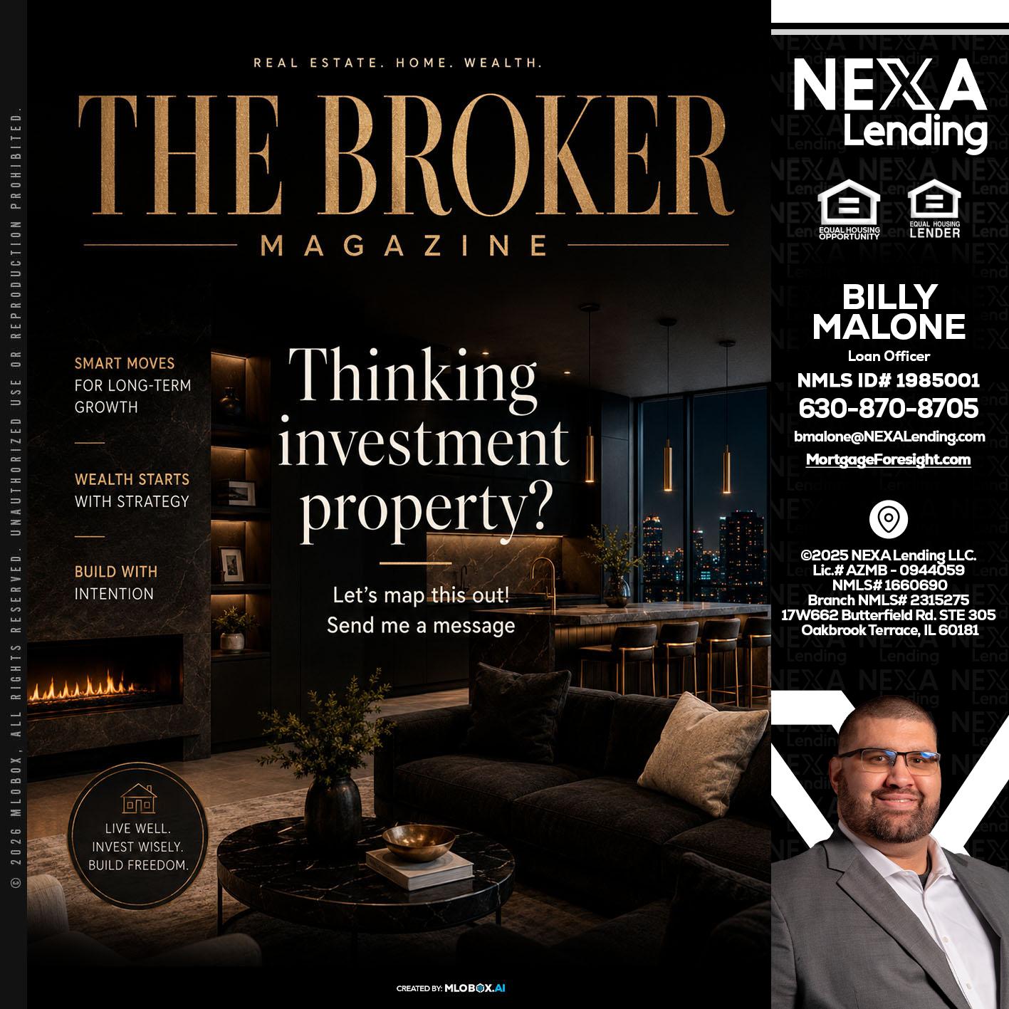THE BROKER - Billy Malone -Loan Officer