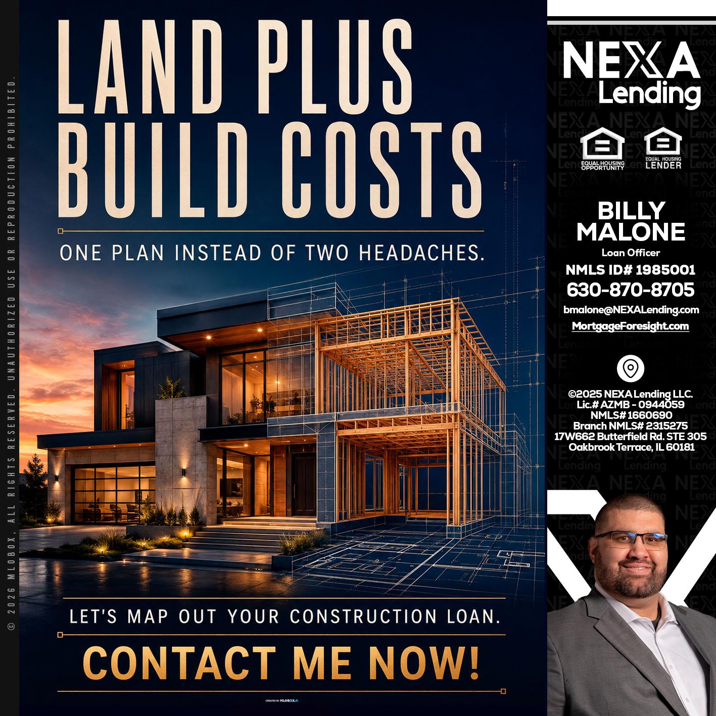 LAND PLUS - Billy Malone -Loan Officer